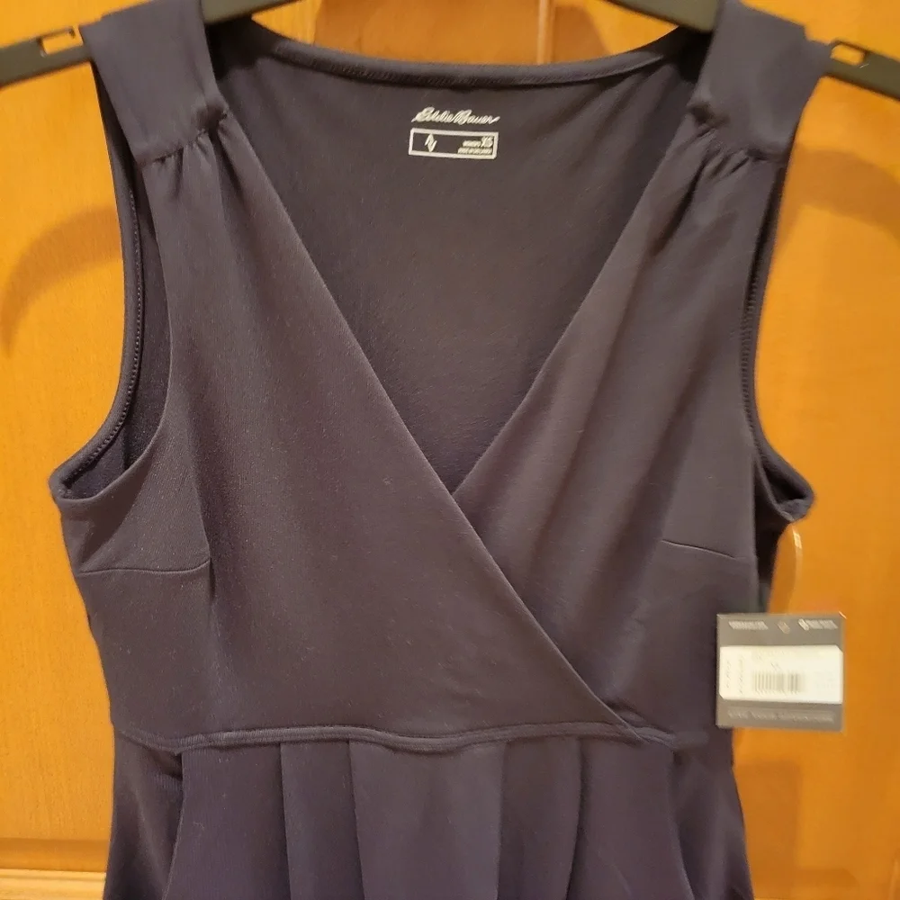 Eddie Bauer Aster Crossover Dress Black Size XS New